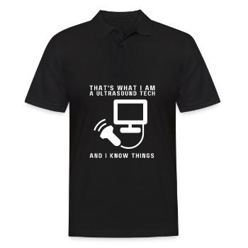 Sonographer Ultrasound Echography Sonography - Männer Poloshirt - Schwarz - Vorne - Kai (181cm)
