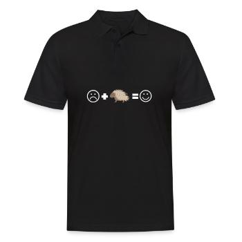 Porcupine Pig Hedgehog Rodent Hystricidae - Männer Poloshirt - Schwarz - Vorne - Kai (181cm)