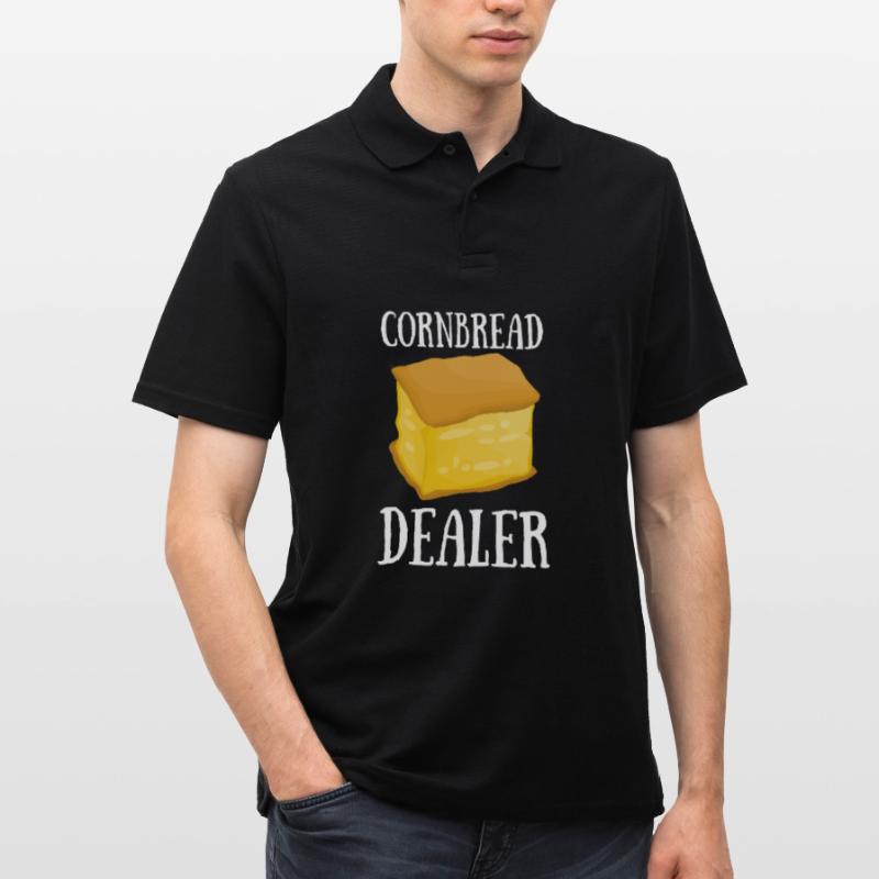 Cornbread Baking Cornmeal Muffins Batter Bread Männer Poloshirt