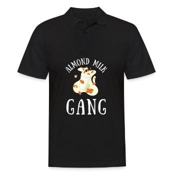 Almond Milk Dairy Free Vegan Milk Plant Based - Männer Poloshirt - Schwarz - Vorne - Kai (181cm)