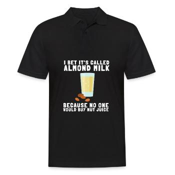 Almond Milk Dairy Free Vegan Milk Plant Based - Männer Poloshirt - Schwarz - Vorne - Kai (181cm)
