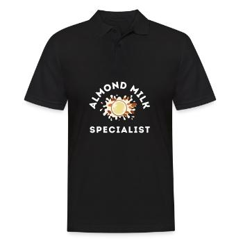 Almond Milk Dairy Free Vegan Milk Plant Based - Männer Poloshirt - Schwarz - Vorne - Kai (181cm)