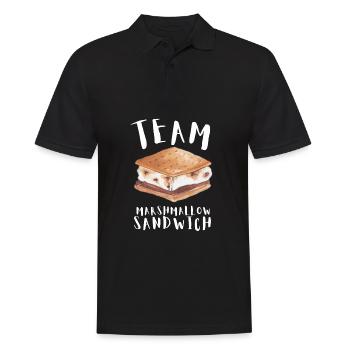 Marshmallow Sandwich Camper Smore Randonnée Feu de camp - Polo Homme - noir - Devant - Kai (181cm)