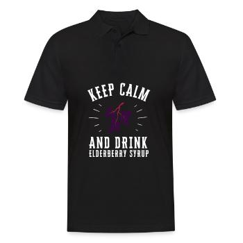 Elderberry Syrup Drink Flu Sambucus Homeopath - Männer Poloshirt - Schwarz - Vorne - Kai (181cm)