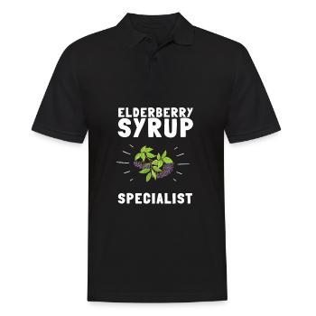 Elderberry Syrup Drink Flu Sambucus Homeopath - Männer Poloshirt - Schwarz - Vorne - Kai (181cm)