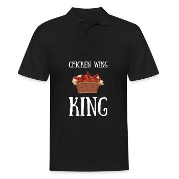 Chicken Wings Fried Chicken And Chicken Nuggets - Männer Poloshirt - Schwarz - Vorne - Kai (181cm)