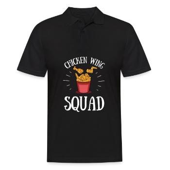 Chicken Wings Fried Chicken And Chicken Nuggets - Männer Poloshirt - Schwarz - Vorne - Kai (181cm)