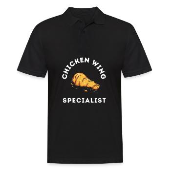 Ailes de poulet Poulet frit et pépites de poulet - Polo Homme - noir - Devant - Kai (181cm)