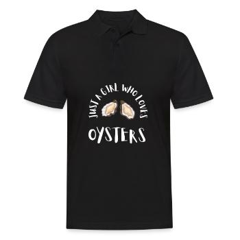 Oyster Shuck Shucking Seafood And Clam Digger - Männer Poloshirt - Schwarz - Vorne - Kai (181cm)