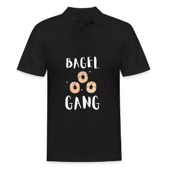 Sesame Bagel New York Jewish Deli - Männer Poloshirt - Schwarz - Vorne - Kai (181cm)
