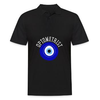 Ophtalmologiste Optométriste Optométrie et Opticien - Polo Homme - noir - Devant - Kai (181cm)