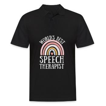 Speech Language Pathologist Speech Therapy SLP - Männer Poloshirt - Schwarz - Vorne - Kai (181cm)