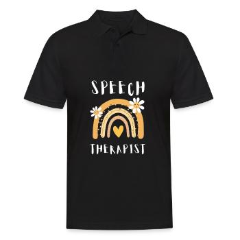 Speech Language Pathologist Speech Therapy SLP - Männer Poloshirt - Schwarz - Vorne - Kai (181cm)