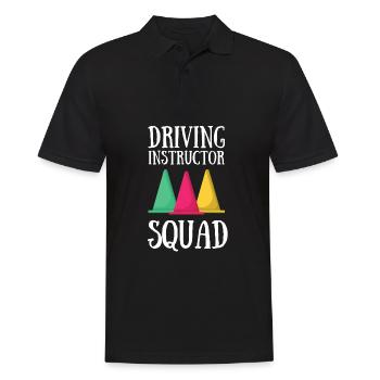 Driving Instructor Driver Car Parking Exam Driving - Männer Poloshirt - Schwarz - Vorne - Kai (181cm)
