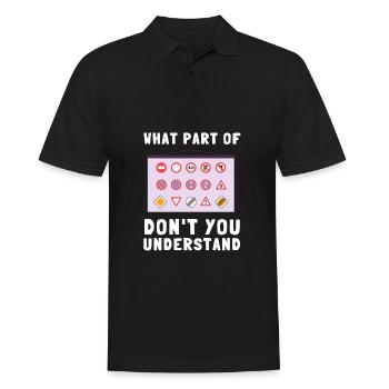 Driving Instructor Driver Car Parking Exam Driving - Männer Poloshirt - Schwarz - Vorne - Kai (181cm)