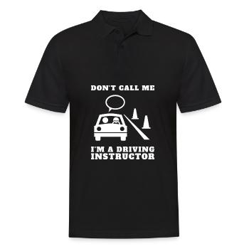 Driving Instructor Driver Car Parking Exam Driving - Männer Poloshirt - Schwarz - Vorne - Kai (181cm)