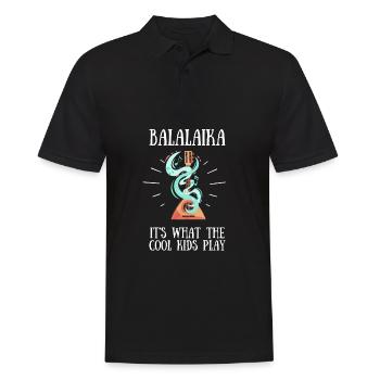 Balalaika Guitar Ukulele Baglama Russian Folk - Männer Poloshirt - Schwarz - Vorne - Kai (181cm)