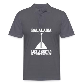 Balalaika Guitare Ukulélé Baglama Folk Russe - Polo Homme - charbon - Devant - Nico (186cm)