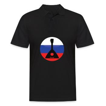 Balalaika Guitar Ukulele Baglama Russian Folk - Männer Poloshirt - Schwarz - Vorne - Kai (181cm)