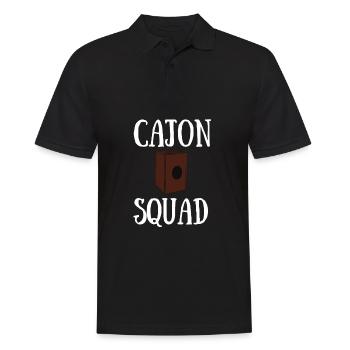 Cajon Box Drum Instrument Peruvian Cajon - Männer Poloshirt - Schwarz - Vorne - Kai (181cm)