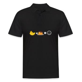 Banana Pudding Banana Bread Fruit Dessert Cooking - Männer Poloshirt - Schwarz - Vorne - Kai (181cm)