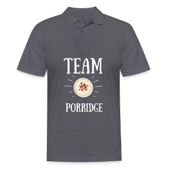 Porridge Cereal Grits Kasha Upma Rice And Oats - Men's Polo Shirt - charcoal grey - Front - Nico (186cm)