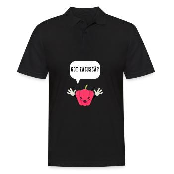 Zacusca Mamaliga Romanian Moldovian Romanian Food - Männer Poloshirt - Schwarz - Vorne - Kai (181cm)