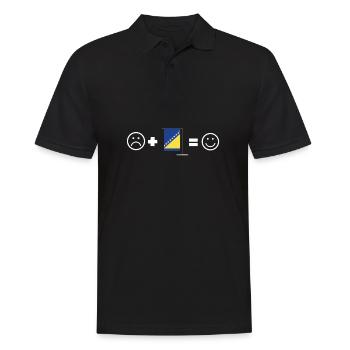 Bosnia Burek Patriotic Bosnian Herzegovina - Männer Poloshirt - Schwarz - Vorne - Kai (181cm)