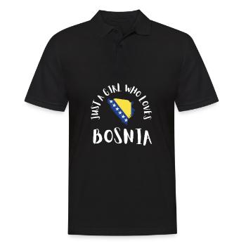 Bosnie Burek Bosnie-Herzégovine patriotique - Polo Homme - noir - Devant - Kai (181cm)