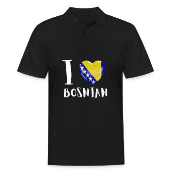 Bosnie Burek Bosnie-Herzégovine patriotique - Polo Homme - noir - Devant - Kai (181cm)