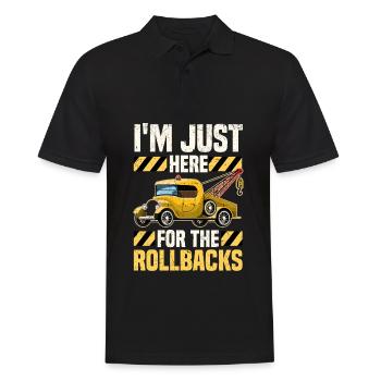 Abschleppwagen | Abschlepper Auto Panne Geschenke - Männer Poloshirt - Schwarz - Vorne - Kai (181cm)