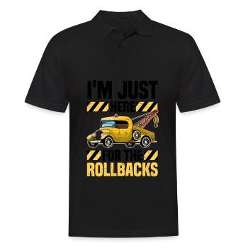 Abschleppwagen | Abschlepper Auto Panne Geschenke - Männer Poloshirt - Schwarz - Vorne - Kai (181cm)