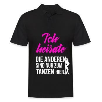 Je vais me marier, les autres sont juste là pour danser - Polo Homme - noir - Devant - Kai (181cm)