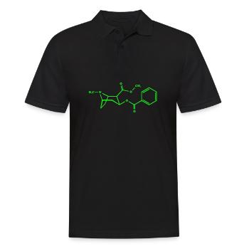 Kokain - Männer Poloshirt - Schwarz - Vorne - Kai (181cm)