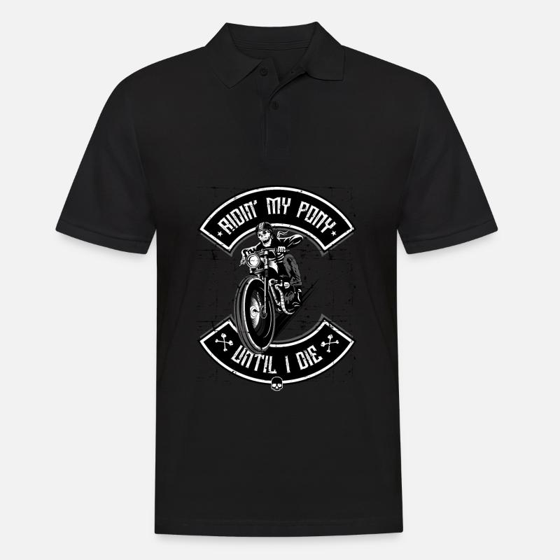 MOTORRAD BIKER CHOPPER - Männer Poloshirt - Schwarz