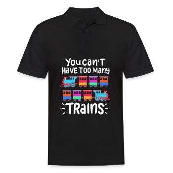 Vous ne pouvez pas avoir trop de trains Conducteur de locomotive - Polo Homme - noir - Devant - Kai (181cm)