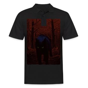 Chat de la nuit noire - Polo Homme - noir - Devant - Kai (181cm)