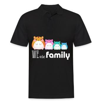 We are family lustiges Family Familien Team Hamste - Männer Poloshirt - Schwarz - Vorne - Kai (181cm)