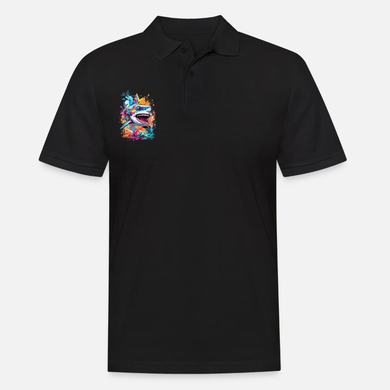 Requin - Polo Homme - noir