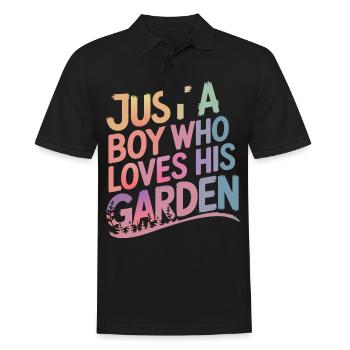 Gardener Garden Plants Gardening - Men's Polo Shirt - black - Front - Kai (181cm)