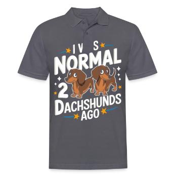 Chien teckel - Polo Homme - charbon - Devant - Nico (186cm)