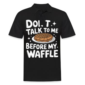 Waffles Breakfast Sweets - Men's Polo Shirt - black - Front - Kai (181cm)