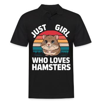 Hamster - Männer Poloshirt - Schwarz - Vorne - Kai (181cm)