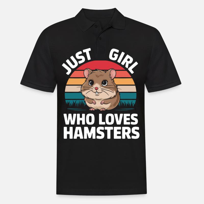 Hamster - Männer Poloshirt - Schwarz