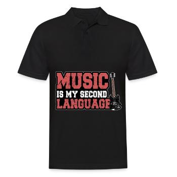 Guitare de musique - Polo Homme - noir - Devant - Kai (181cm)