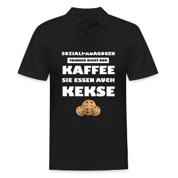 Sozialpädagogen Trinken Nicht Nur Kaffee… - Männer Poloshirt - Schwarz - Vorne - Kai (181cm)