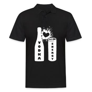 Vodka Energy - Männer Poloshirt - Schwarz - Vorne - Kai (181cm)