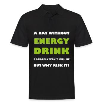 Tage ohne Energy Drink killt mich Geschenk - Männer Poloshirt - Schwarz - Vorne - Kai (181cm)