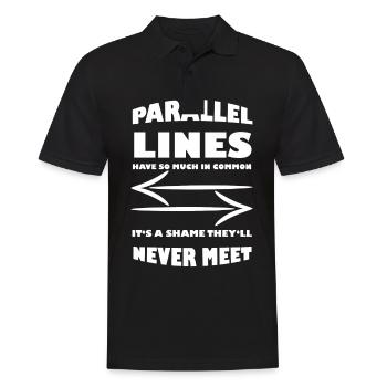 Mathematisch Mathe Mathelehrer Mathematiker - Männer Poloshirt - Schwarz - Vorne - Kai (181cm)