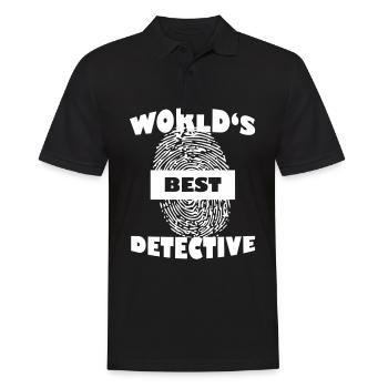 Detektiv - Männer Poloshirt - Schwarz - Vorne - Kai (181cm)